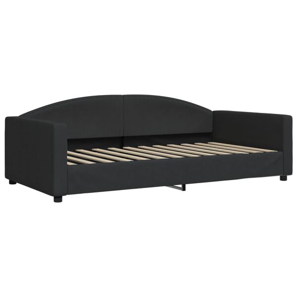 vidaXL Sof&aacute;-cama 100x200 cm tecido preto