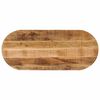 vidaXL Tampo de mesa oval 110x40x2,5cm madeira mangueira &aacute;spera maci&ccedil;a