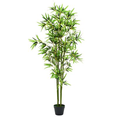 vidaXL Planta de bambu artificial com vaso 175 cm verde