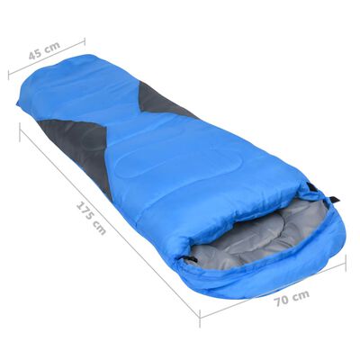 vidaXL Saco-cama de campismo tipo múmia infantil leve 670g 10 ºC azul