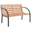 vidaXL Banco de jardim 120 cm madeira e ferro