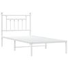 vidaXL Estrutura de cama com cabeceira 80x200 cm metal branco