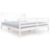 vidaXL Estrutura de cama super king 180x200 cm madeira maci&ccedil;a branco