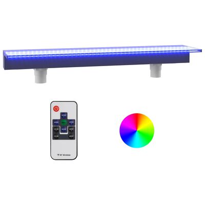 vidaXL Cascata com luzes LED RGB 108 cm acrílico