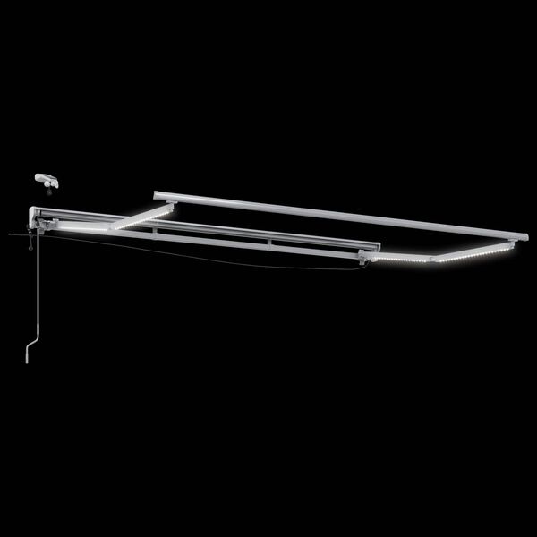 vidaXL Moldura de Toldo El&eacute;trico com LEDs Branco 3 x 2 m Alum&iacute;nio