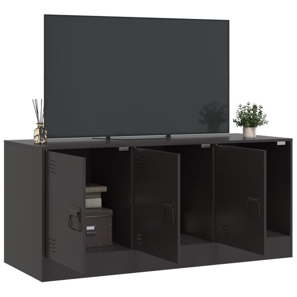 vidaXL Móvel de TV 99x39x44 aço preto