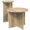 vidaXL Conjunto de mesas de apoio 2 unid. Carvalho Sonoma &Oslash; 45 x 35 cm