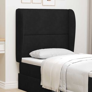vidaXL Orelha de Cabeceira Preto 80 x 23 x 6 cm Veludo