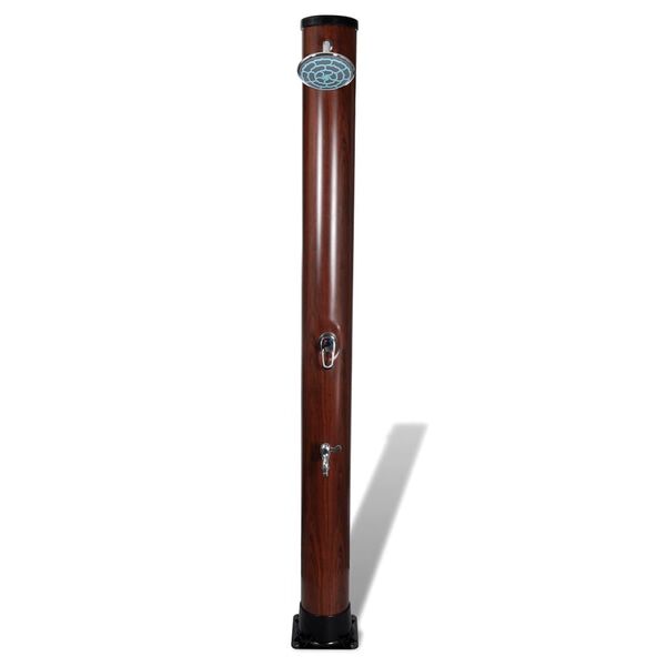 90715 Chuveiro solar p/ piscina c/ acabamento madeira sint&eacute;tica 1,96 m