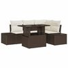 vidaXL Conjunto de Sof&aacute; de Jardim 5 unid. Castanho vime PE