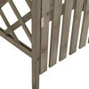 vidaXL Pérgola com portão 116x40x204 cm madeira de abeto maciça cinza