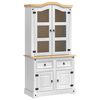 vidaXL Buffet Branco 100 x 48,5 x 179 cm Madeira de Pinheiro S&oacute;lida