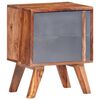 vidaXL Mesa de cabeceira 40x30x50cm madeira maci&ccedil;a cinzento