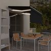 vidaXL Toldo retr&aacute;til manual com estore/LED 3,5x2,5 m antracite