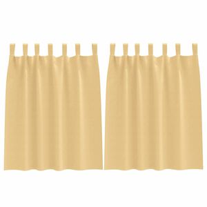 vidaXL Cortinas Blackout com Argolas 2 unid. Bege 140 x 140 cm