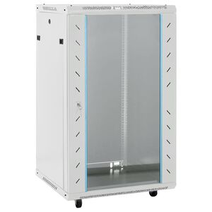 vidaXL Arm&aacute;rio bastidor 18U c/ p&eacute;s girat&oacute;rios 19" IP20 60x60x100 cm