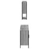 vidaXL 3 pcs Conjunto m&oacute;veis casa de banho madeira proc. cinza sonoma