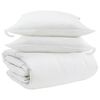 vidaXL Conjunto de Edredom com travesseiro 3 pcs Branco Pena de ganso