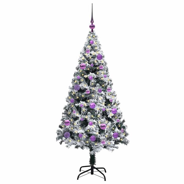 vidaXL &Aacute;rvore de Natal Artificial Branco 150 cm PVC, A&ccedil;o e Pl&aacute;stico