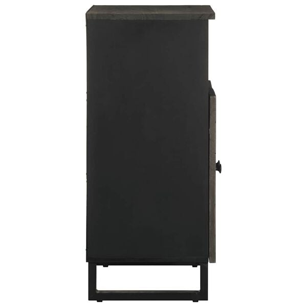 vidaXL Aparador preto 60x33x75 cm madeira de mangueira maci&ccedil;a
