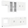 vidaXL Unidade de Cozinha LUCCA 8 pcs Branco Derivados de Madeira