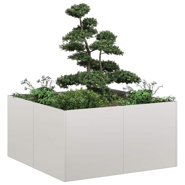 vidaXL Plantador 80x80x40 cm A&ccedil;o Inoxid&aacute;vel