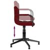 vidaXL Cadeiras de jantar girat&oacute;rias 2 pcs veludo vermelho tinto