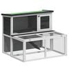 vidaXL Coelheira 102x90x84,5 cm pinho maci&ccedil;o cinzento