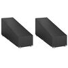 vidaXL Capas p/ espregui&ccedil;adeira 2 pcs 12 ilh&oacute;s 205x75x40/70 cm PE