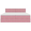 vidaXL Cama com Armazenamento com colch&atilde;o Rosa 90 x 200 cm