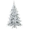 vidaXL &Aacute;rvore de Natal Articulada Artificial Branco 180 cm PVC e A&ccedil;o