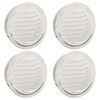 vidaXL Tampas de ventila&ccedil;&atilde;o de ar 4 pcs Prateado 150 mm A&ccedil;o inoxid&aacute;vel