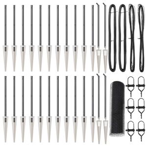 vidaXL Poste de Cerca Cinzento