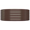 vidaXL Canteiro elevado jardim 507x100x36 a&ccedil;o galvanizado castanho