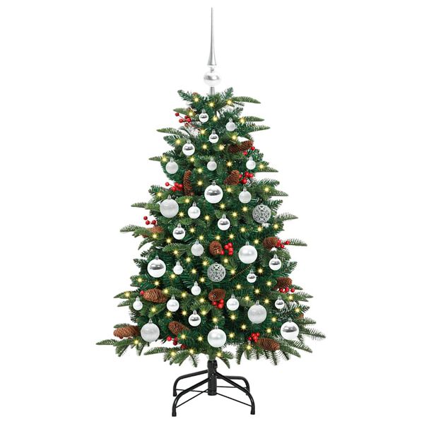 vidaXL &Aacute;rvore de Natal Artificial Verde 120 cm PVC, Metal e Pl&aacute;stico
