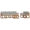 vidaXL Conjunto de Sof&aacute;s para Exterior 7 pcs Cinza Natural e Claro