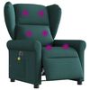 vidaXL Poltrona reclin&aacute;vel de massagens el&eacute;trica tecido verde-escuro