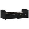 vidaXL Sof&aacute;-cama com 5 gavetas sem colch&atilde;o 90x200 cm IRUN preto
