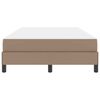vidaXL Estrutura da Cama com colch&atilde;o Cappuccino 120 x 190 cm tecido