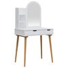 vidaXL Conjunto de Mesa de Vestir FAUSKE 3 unid. Branco