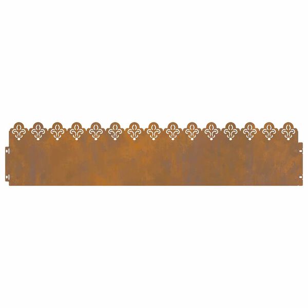 vidaXL Delimitadores de relvado 10 pcs Ferro Enferrujado