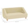 vidaXL Sof&aacute; para c&atilde;es 85x50x39 cm linho cor creme