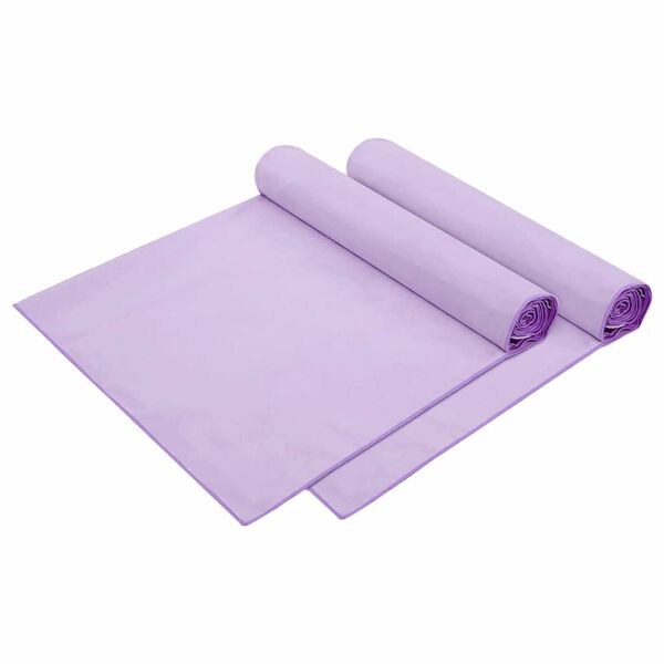 vidaXL Toalhas para Espregui&ccedil;adeira 2 pcs Roxo 210 x 75 cm