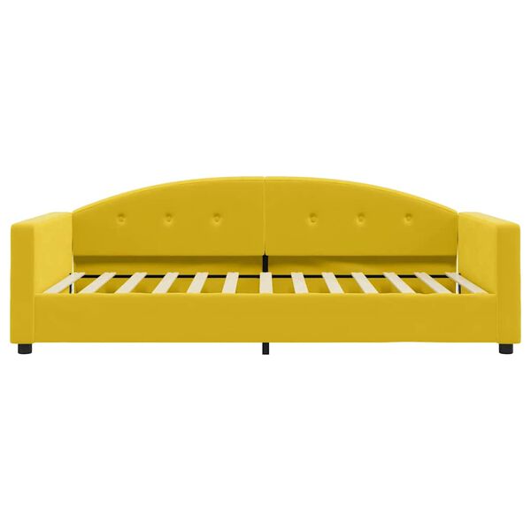 vidaXL Sof&aacute;-cama com colch&atilde;o 100x200 cm veludo amarelo