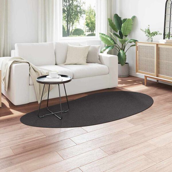 vidaXL Tapetes de &aacute;rea HUARTE Antracite 100 x 200 cm Poli&eacute;ster