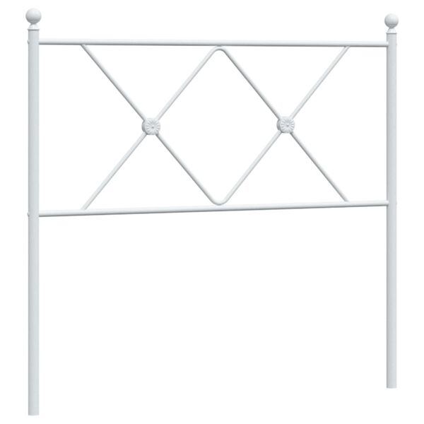 vidaXL Cabeceira de substitui&ccedil;&atilde;o 90 cm metal branco