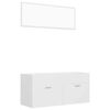 vidaXL 2 pcs conjunto de m&oacute;veis de casa de banho contraplacado branco