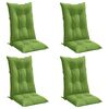 vidaXL Almofad&otilde;es cadeiras altas 4pcs mesclado tecido verde