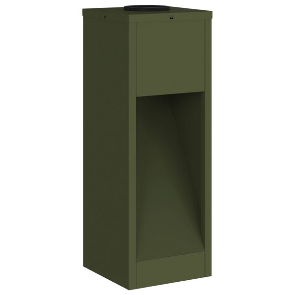 vidaXL Luz Solar LED de Caminho 2 pcs Verde Oliva Aço Laminado a Frio