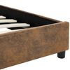 vidaXL Estrutura de cama 100x200 cm camurça artificial castanho